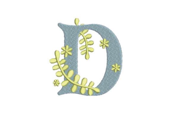 Floral Alphabet D: A Summer-Inspired Monogram for Holiday Gifts