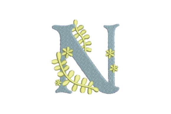 Floral Alphabet N: A Summer-Inspired Monogram for Holiday Gifts